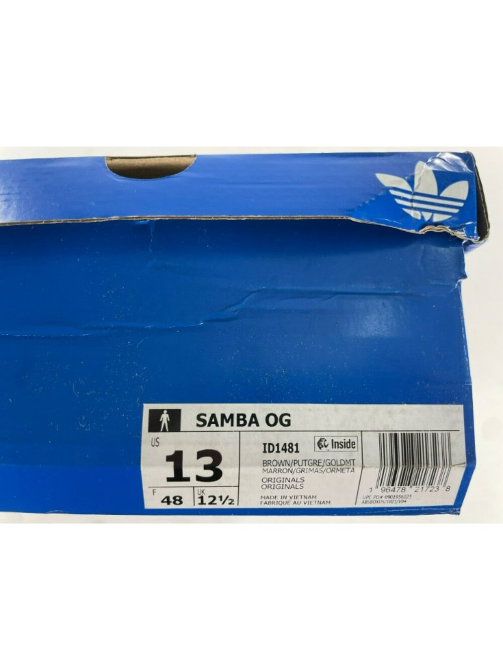 Adidas Samba OG Shoes Brown Leather Suede Sporty Retro Sneakers Men's Sz 13 NEW - Picture 10 of 11